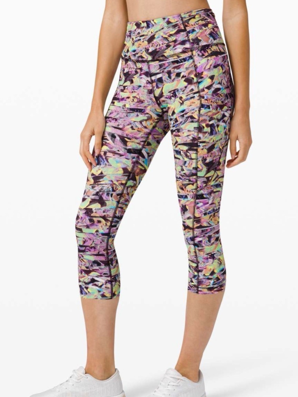 Lululemon Fast and Free High-Rise Crop II 19" SeaWheeze Leggings Size 6